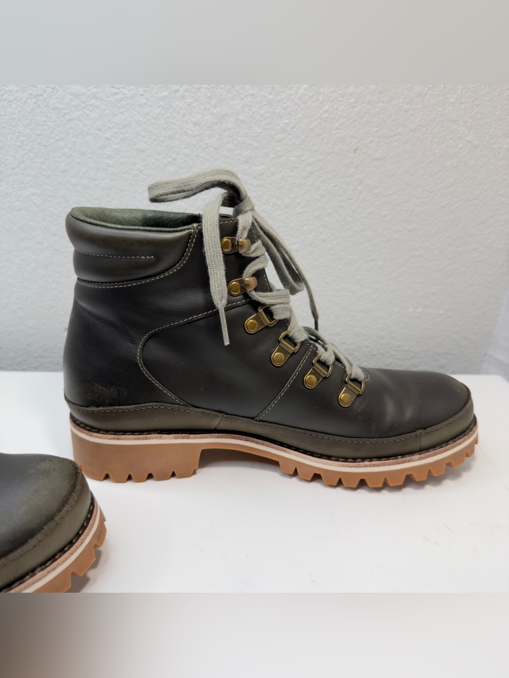 Chaco Fields WP Women's Hiking Boots Olive Green Leather Waterproof Size 8.5 - Picture 4 of 14